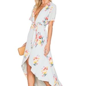 Privacy Please Floral Wrap Dress SZ XS